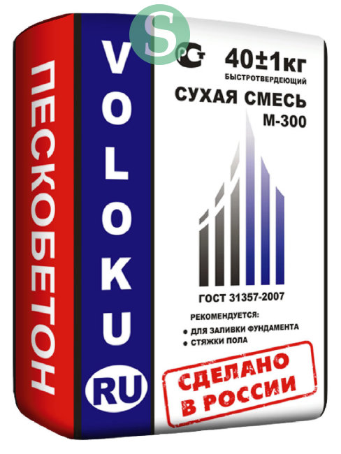 Пескобетон М-300 VOLOKU 40кг купить недорого в Москве на 41км МКАД
