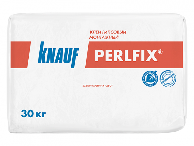 Перлфикс Кнауф клей для ГКЛ 30 кг купить недорого в Москве на 41км МКАД