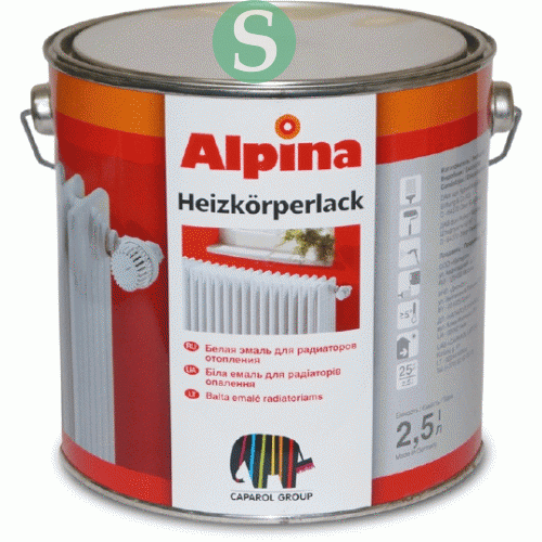 Эмаль алкидная для отопительных приборов Alpina Heizkorperlack белая 0,75 л. купить недорого в Москве на 41км МКАД